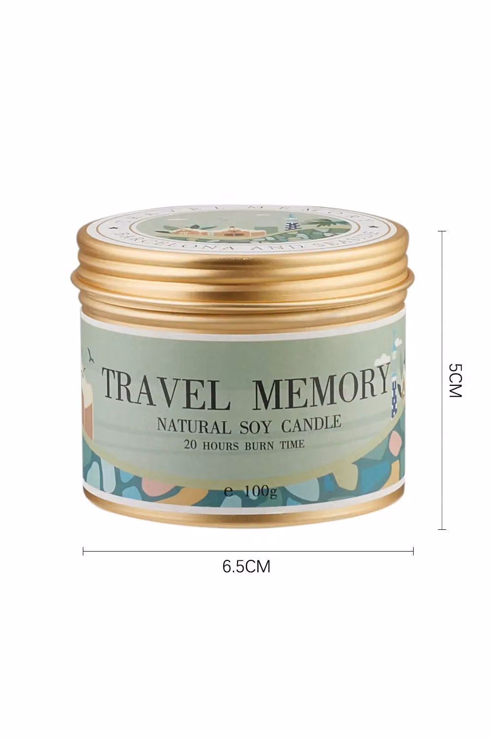 SHEONLY Kiwi Fruit Scented Soy Wax Candle in Green Aluminum Tin – 3