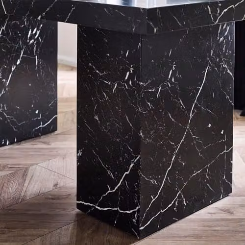Julian Bowen Rome Rectangular Marble Effect Dining Table in Black and White, W: 180 cm, D: 100 cm, H: 76 cm – 5