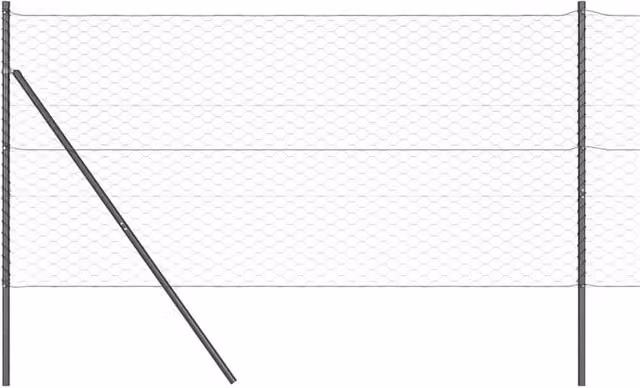 Berkfield Home Grey Steel Hexagon Fence, H: 140 cm x W: 10 m – 1