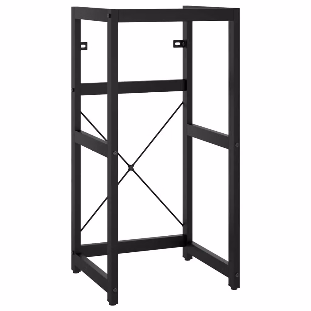 Berkfield Home Black Matt Metal Bathroom Washbasin Frame, W/D/H: 40 x 38 x 83 cm – 1