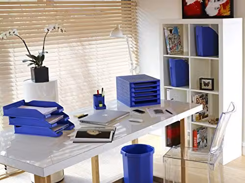 Exacompta The Box Forever Multi-Compartment Storage Unit with 5 Open Drawers, Blue, W: 38.7 cm, D: 28.4 cm, H: 21.8 cm – 2
