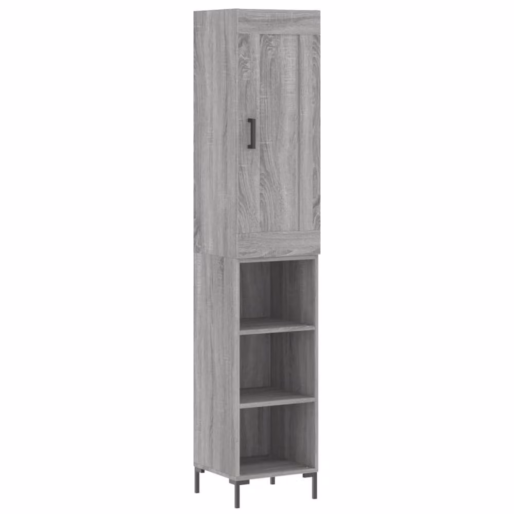 Berkfield Home Grey Sonoma Highboard in Engineered Wood, W/D/H: 34.5 x 34 x 180 cm – 3