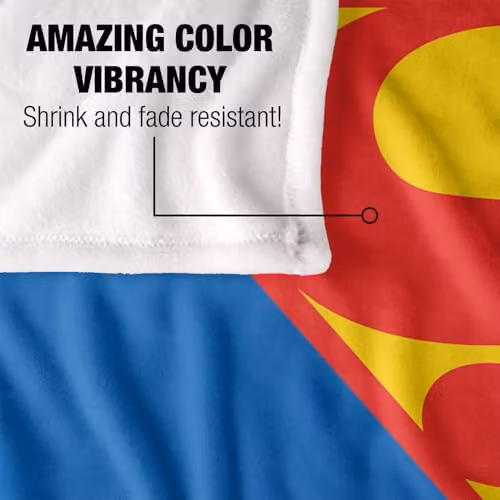 Warner Bros. Superman Shield 1986 Super Soft Fleece Throw Blanket, Multicolour – 3