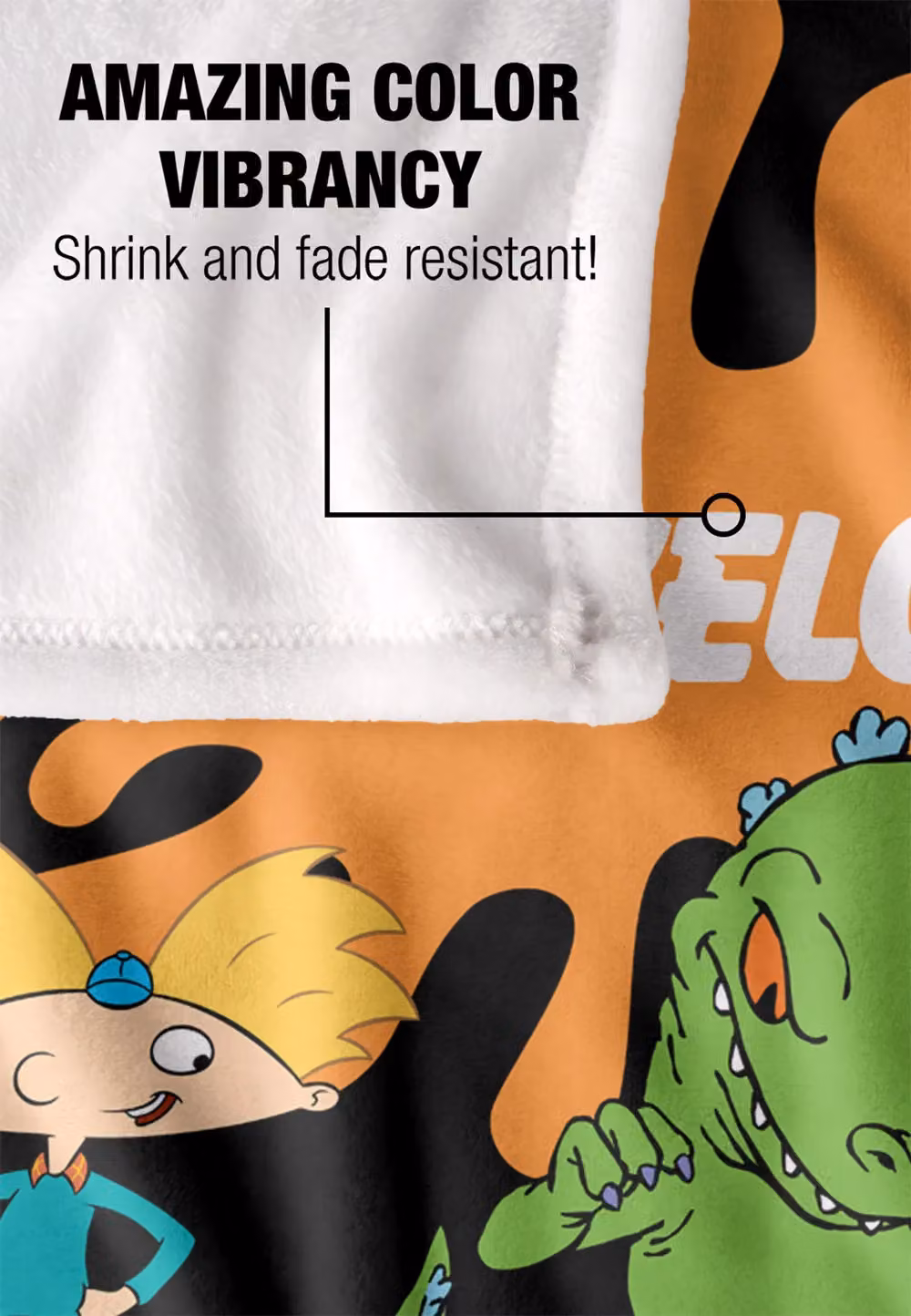 Logovision Nickelodeon White Fluffy Fleece Throw Blanket, W/D/H: 152 x 127 cm – 8