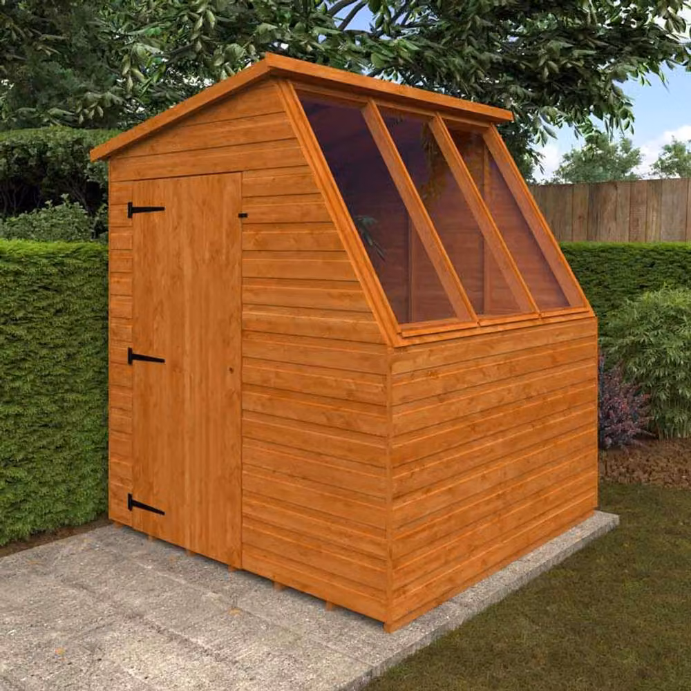 Buttercup Farm 6x6 Jewel Potting Shed in Burnt Orange, W/D/H: 175 x 175 x 217 cm – 2