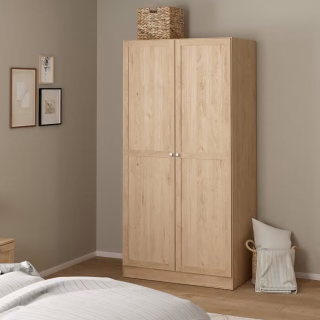 Furniture To Go Jackson 2 Door Wardrobe in Hickory Brown