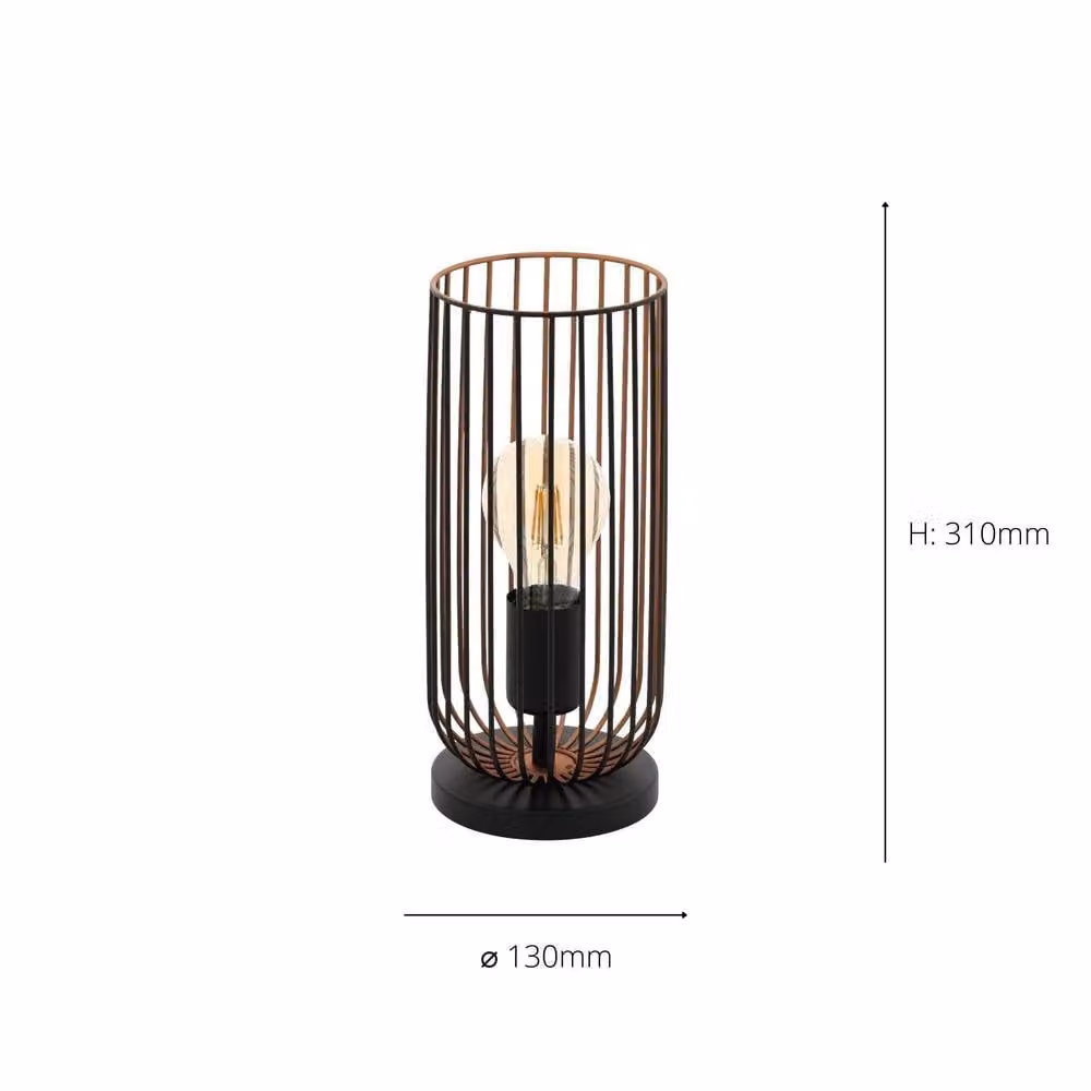 Eglo Roccamena Metal Table Lamp in Copper and Black – 3