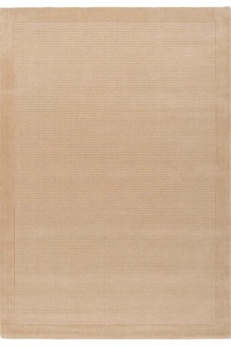 Kukoon Hand-Tufted Natural Wool Plush Deep Pile Area Rug in Beige, Grey and Green, W: 160 cm, D: 230 cm