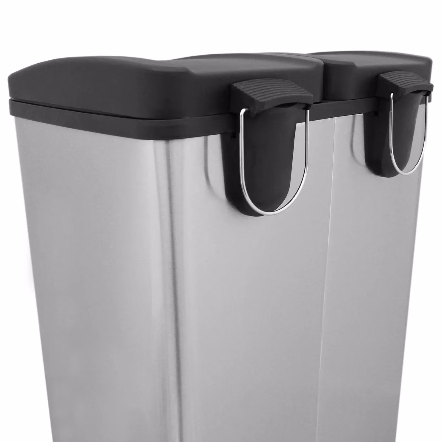 Monstershop 60L Dual Pedal Bin in Stainless Steel, Silver – 6