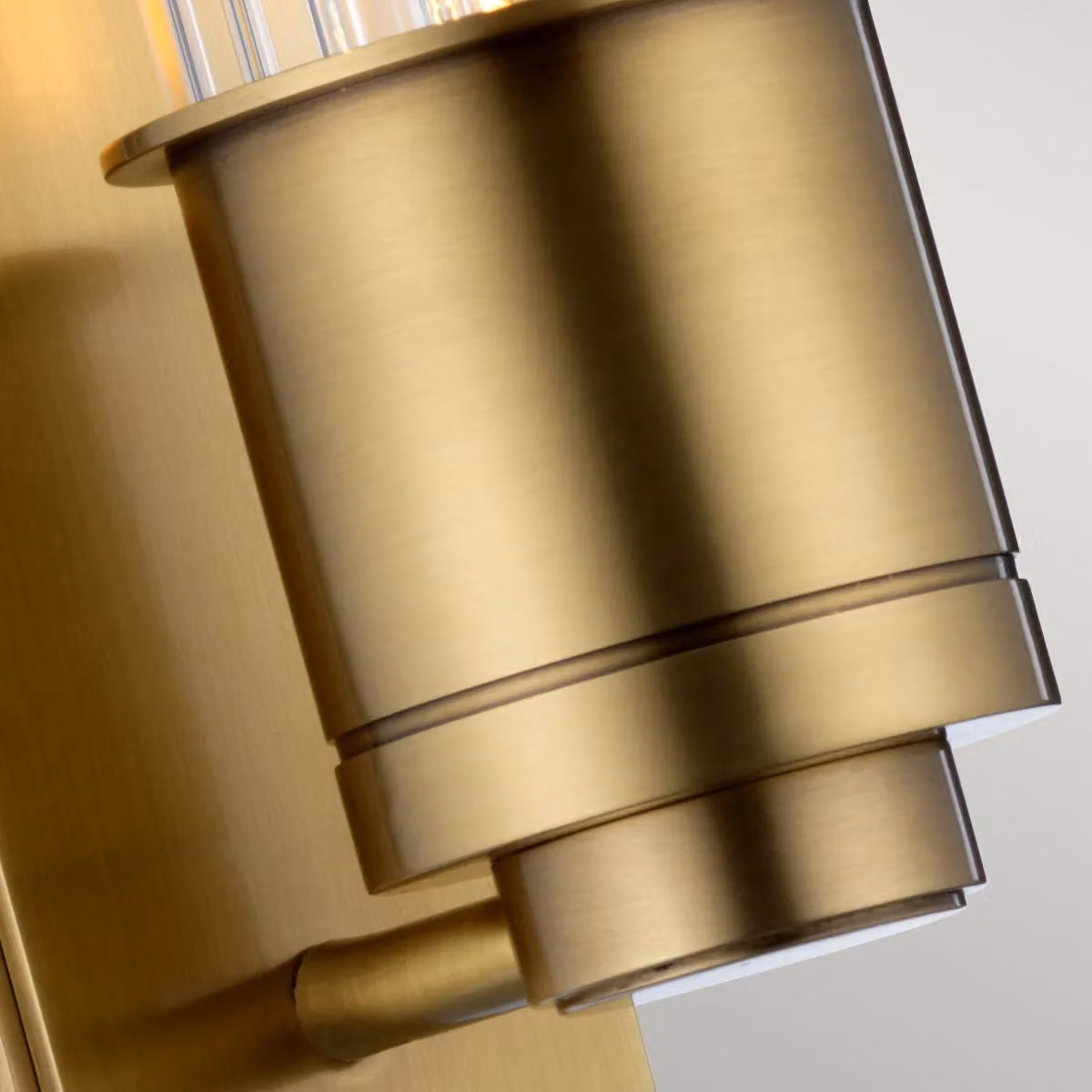 Netlighting Wellington 1 Light LED Wall Light in Aged Brass and Yellow Glass, IP44 Rated – 3