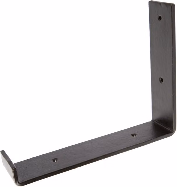 Hammer and Tongs Matt Black Iron Scaffold Board Shelf Bracket, D: 23.5 cm