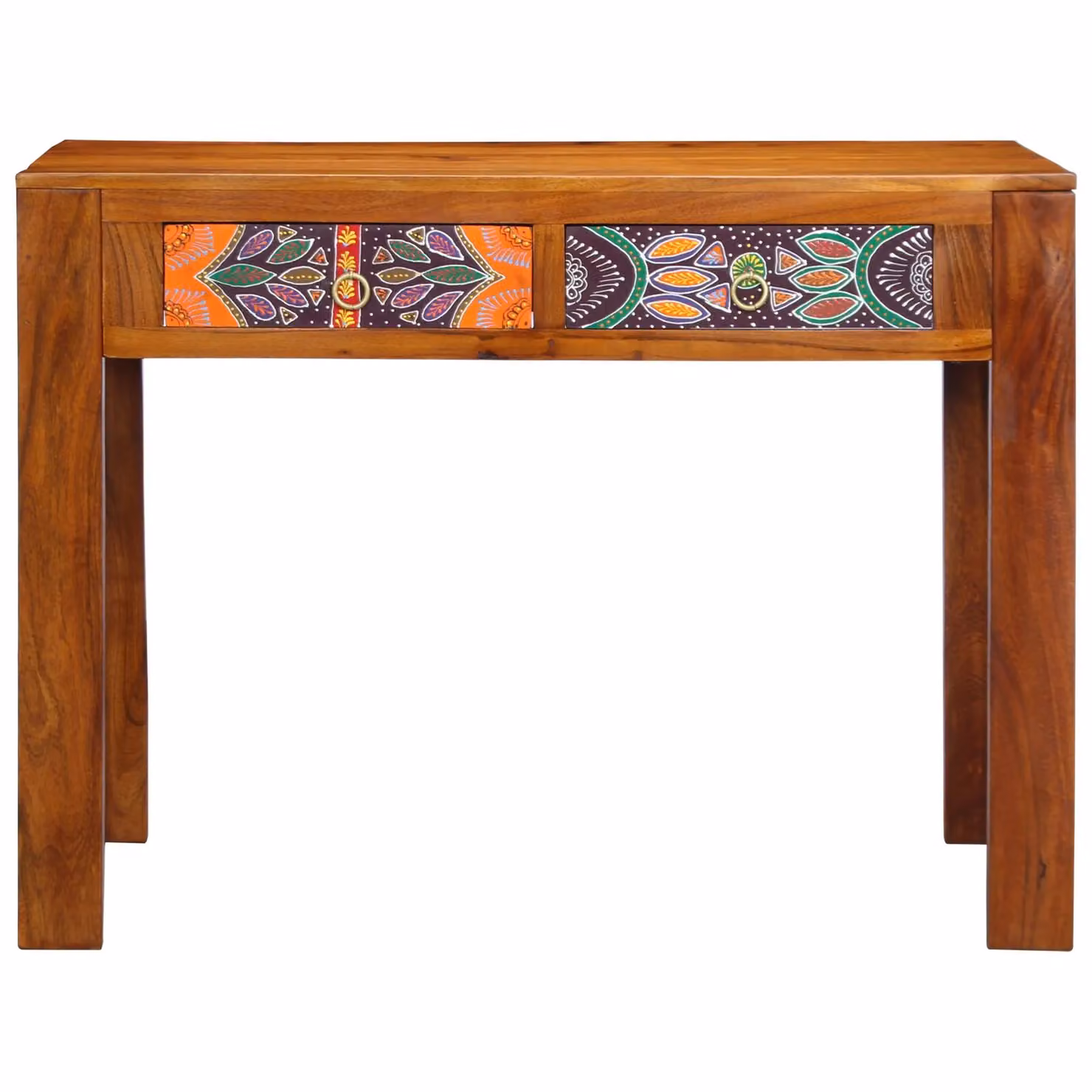 Berkfield Home Rustic Rectangular Writing Desk in Brown Solid Sheesham Wood – 2