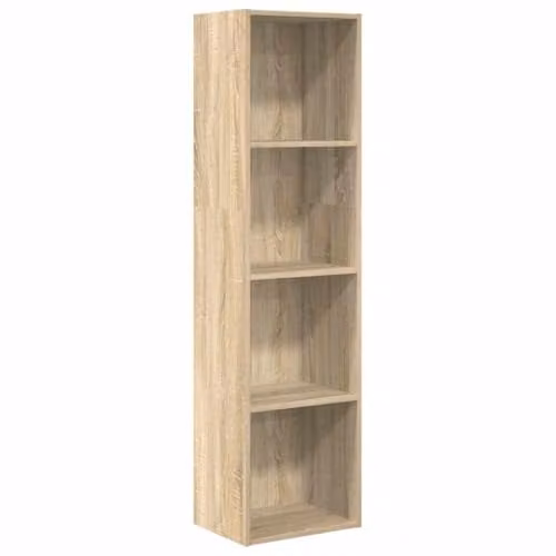 vidaXL Modern Bookcase in Sonoma Oak, Brown Engineered Wood, W: 40 cm, D: 30 cm, H: 152 cm