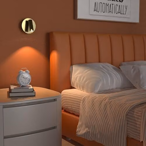 CGC Lighting Scarlet Dimmable LED Rechargeable Magnetic USB Wall Light in Gold/Brass or White – 1