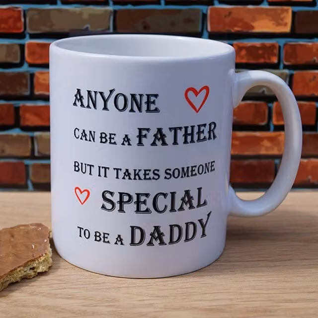 Uniqueful Personalised Anyone Can Be A Father Mug for Dad in White