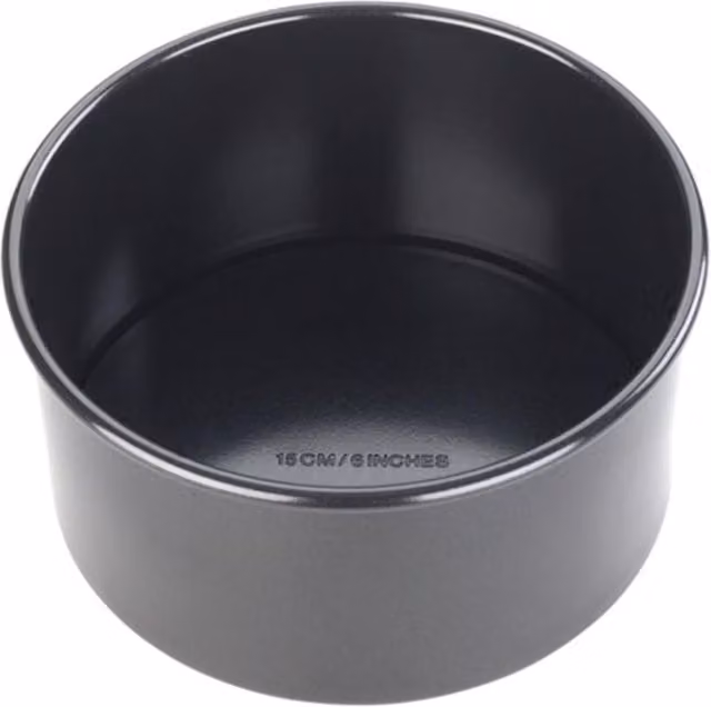 Tala Round Aluminium Cake Tin, Black, Depth: 15 cm