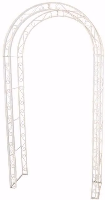 Ascalon Design Ltd Rustic Curved Arch in Beige and White, W: 38 cm, H: 221 cm