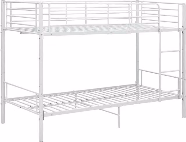 Berkfield Home White Metal Bunk Bed W/D/H: 90 x 200 cm