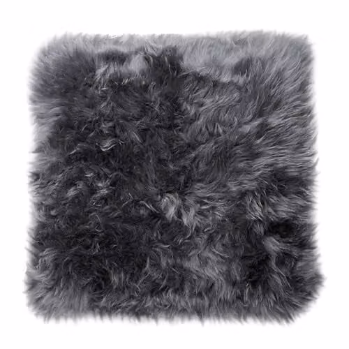 Simply Sheepskin Grey Wool Square Cushion, 45 x 45 cm