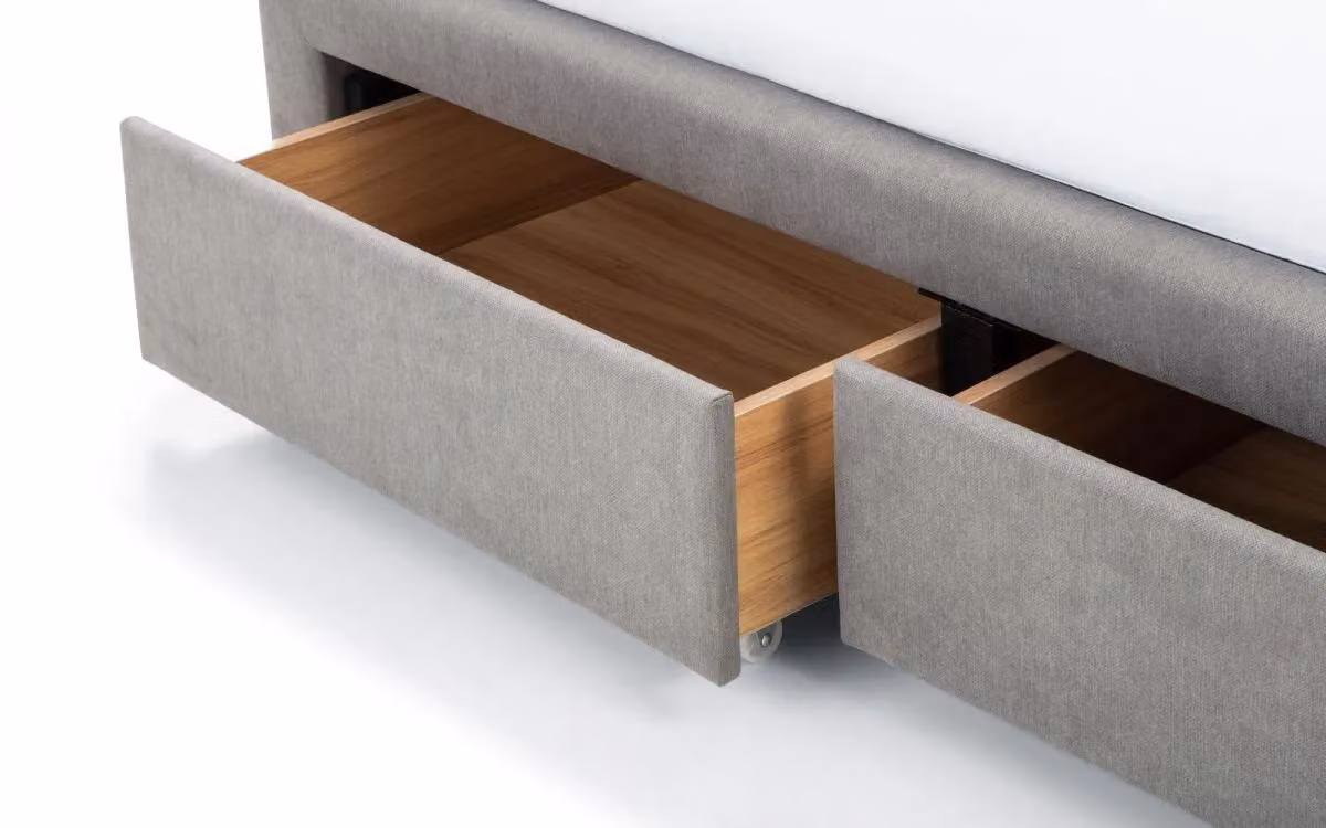 Ashfield Grey Premium Upholstered 4 Drawer Bed, King Size, W: 180 cm, D: 200 cm – 3