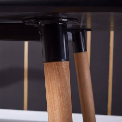 Life Interiors Halo Rectangular Dining Table with Oak Legs in Black or White – 8