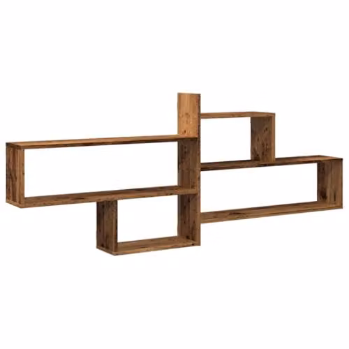 vidaXL Modern Wall Shelf in Old Wood Brown, W/D/H: 167.5 x 18 x 68 cm – 1