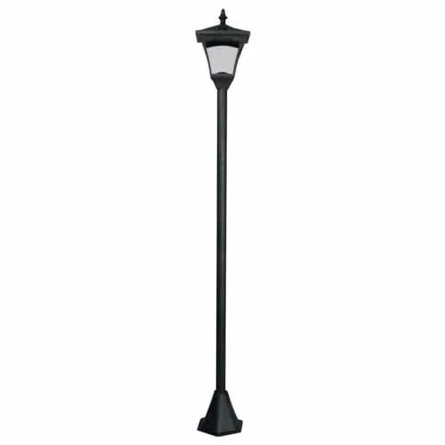 mysmartbuy Casablanca Solar Powered Height Adjustable LED Lamp Post, Black, H126.5 x W15 cm – 1