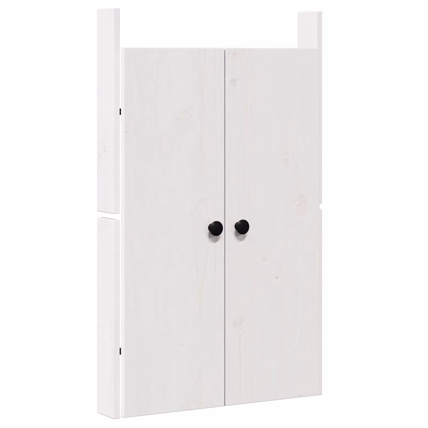 Berkfield Home Outdoor Kitchen White Solid Wood Pine Doors W/D/H: 50 x 9 x 82 cm