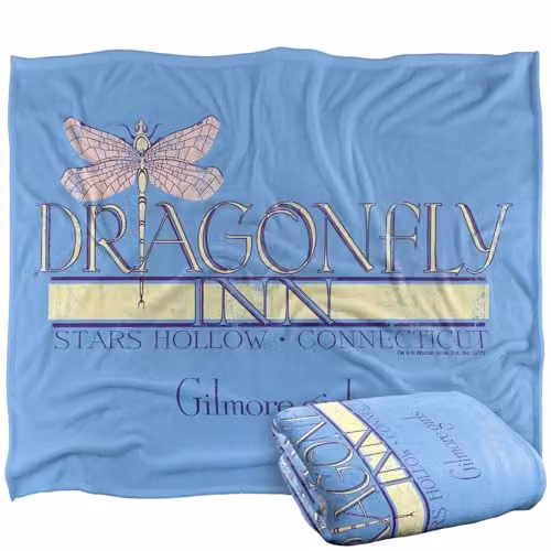 Warner Bros. Gilmore Girls Dragonfly Inn 2 Silky Touch Super Soft Fleece Throw Blanket, Multicolour, W: 152 cm, D: 127 cm