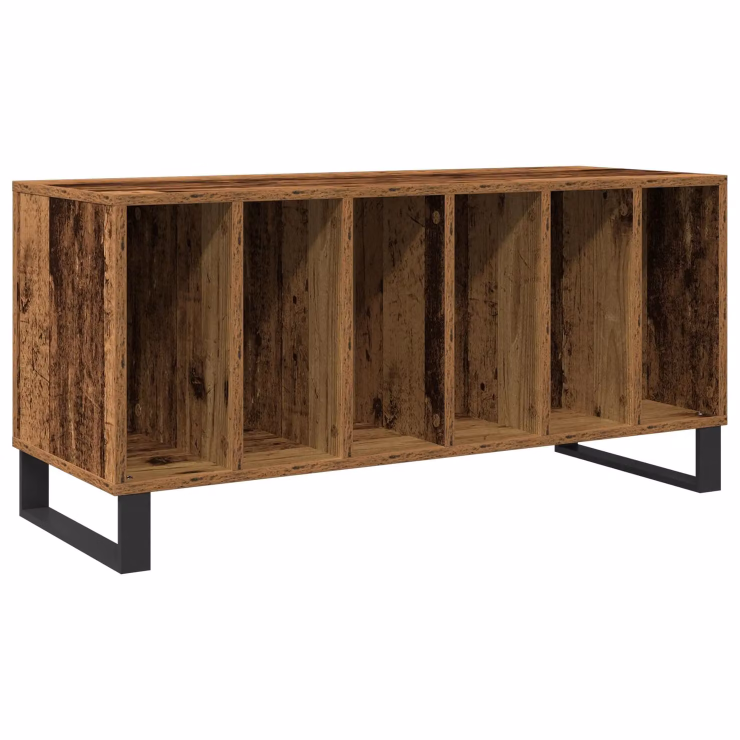 Berkfield Home Artisan Oak Record Cabinet in Brown, W/D/H: 100 x 38 x 48 cm – 2