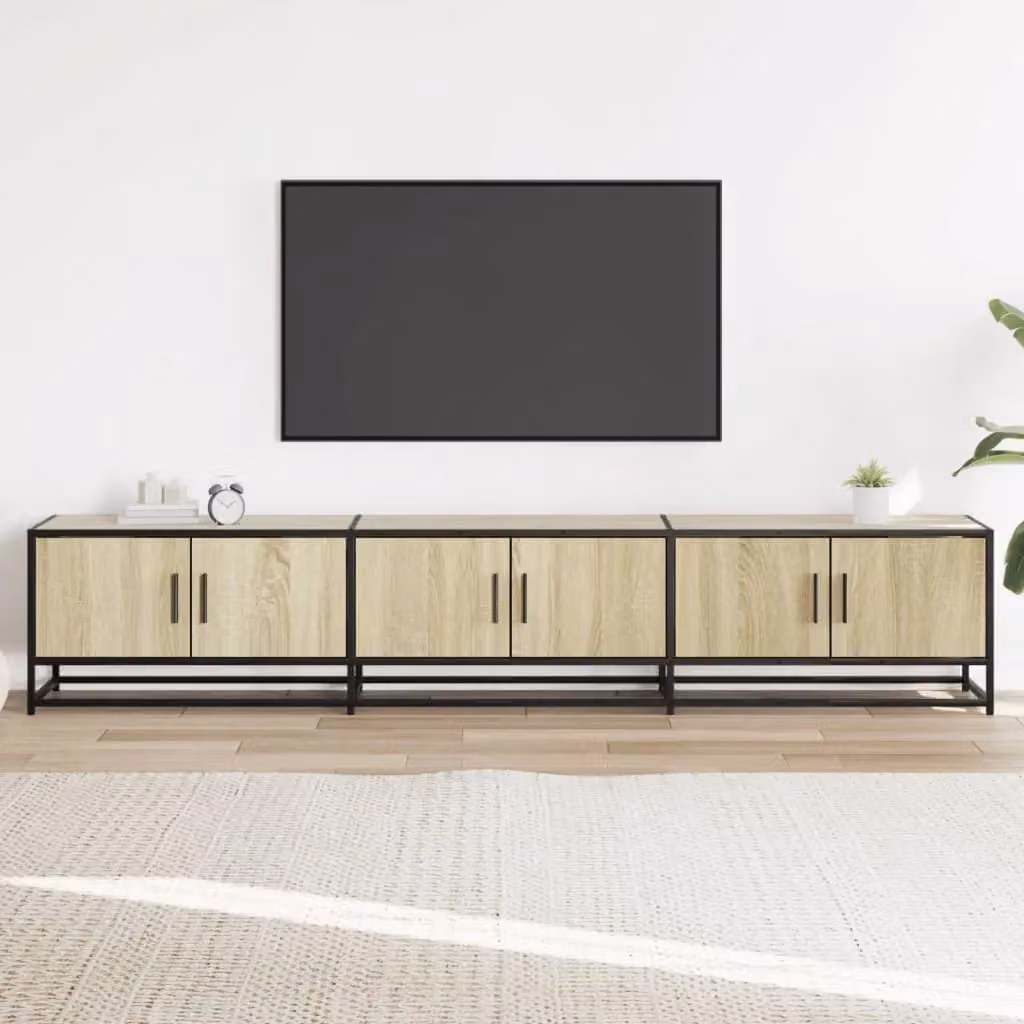 Berkfield Home Sonoma Oak TV Cabinet in Brown, W/D/H: 210 x 41 x 35 cm – 3