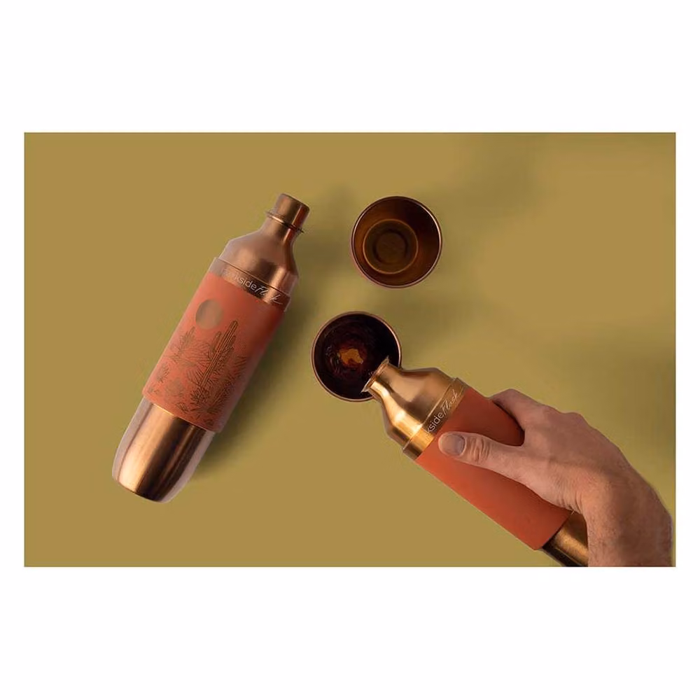 High Camp Flasks Parkside Flask 750 Mojave Special Edition Travel Wine Flask, 750ml, Terracotta – 4
