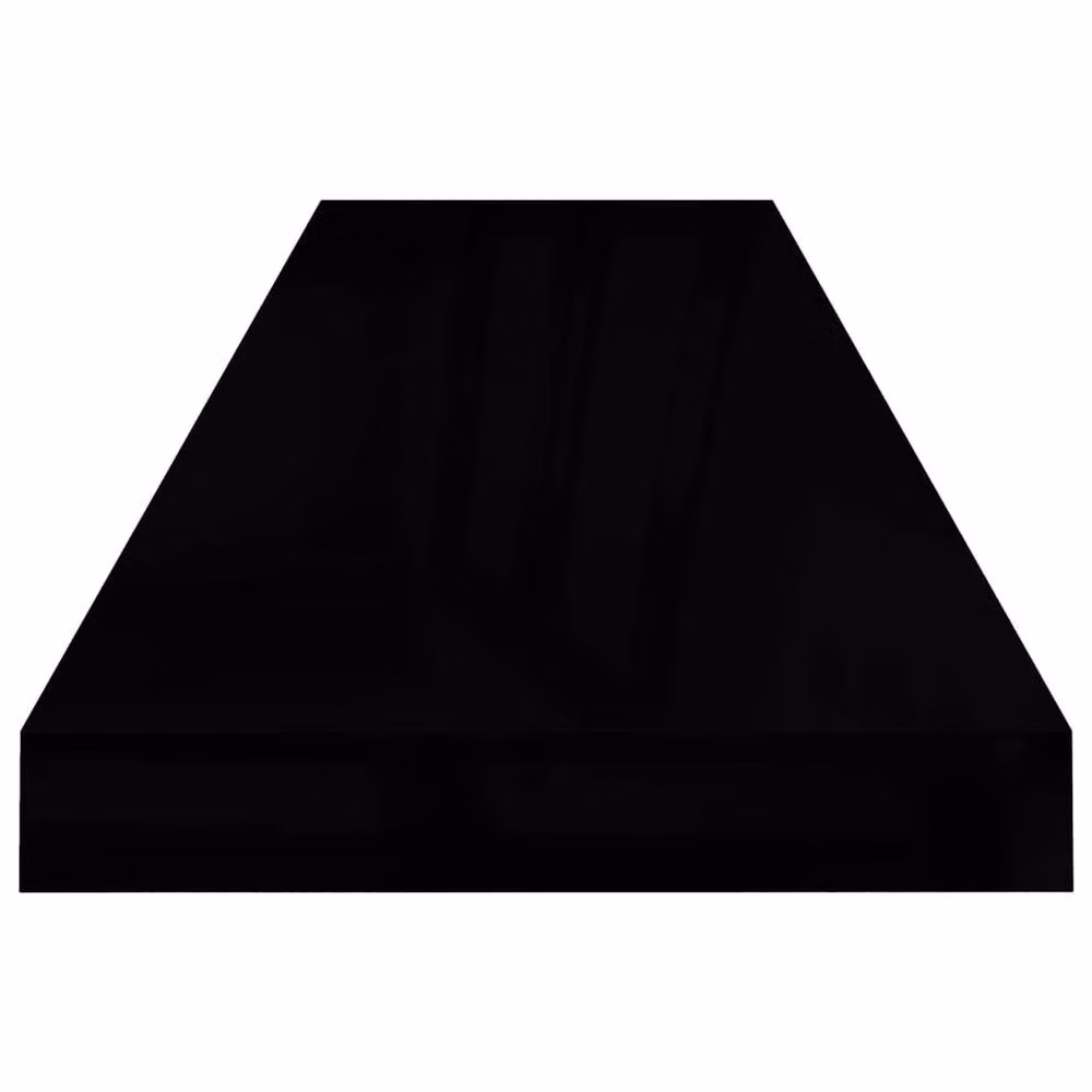 Berkfield Home Floating Wall Shelf in High Gloss Black, W/D/H: 90 x 23.5 x 3.8 cm – 4