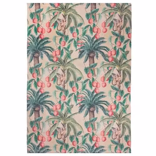 Riva Home Monkey Palm Rug, Beige and Multicolour, W/D/H: 120 x 170 cm – 1