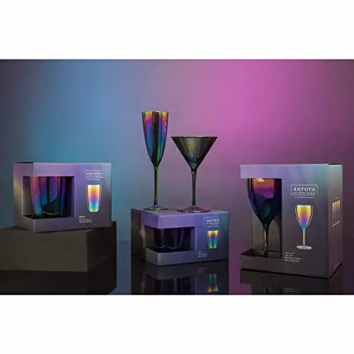 Orsina Aurora Multicolour Cocktail Glass, 345 ml – 4