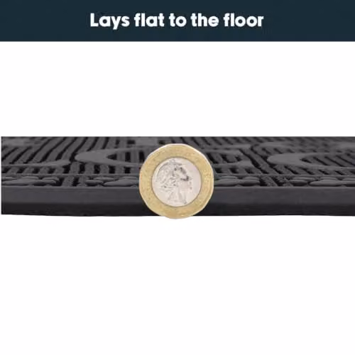 JVL Fauna Lovers Animal Graphic Rubber Pin Doormat, Black, W: 40 cm, D: 70 cm – 7