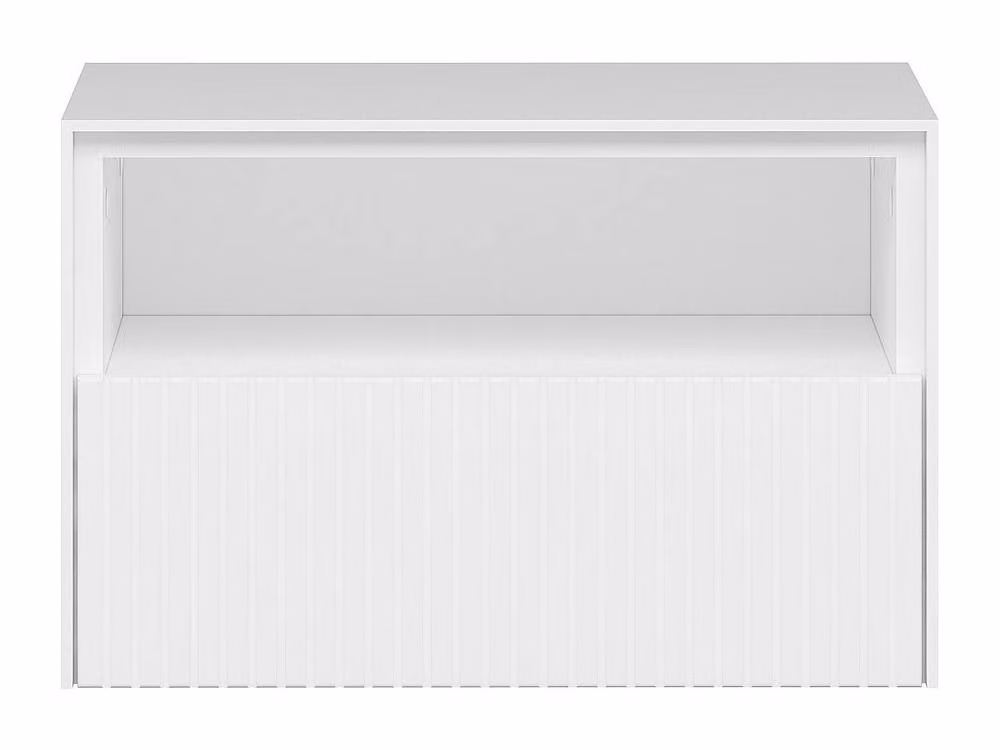 Vente-unique CALDRIN Floating Bedside Table in White MDF, W/D/H: 40 x 15 x 35 cm – 2