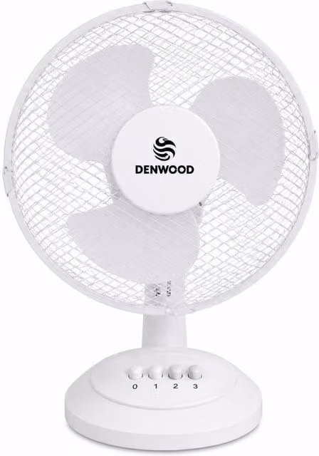 Dyzi 12 Inch White Oscillating Table Fan
