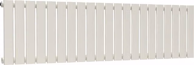 Lux Heat Single Flat Horizontal Steel Radiator in White, W: 147 cm, H: 40 cm