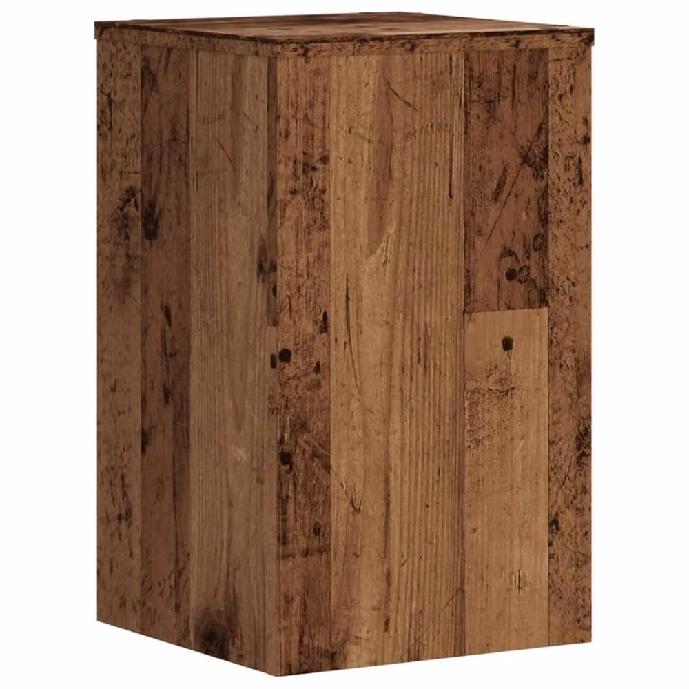 Berkfield Home Set of 2 Rustic Plant Stands in Brown Engineered Wood, W/D/H: 30 x 30 x 50 cm – 4