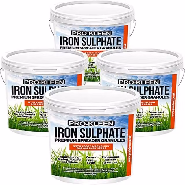 Pro-Kleen Iron Sulphate Spreader Granules with Magnesium and Seaweed, 4 x 2.5kg – 1