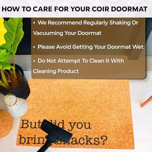 Artsy Mats But Did You Bring Snacks Doormat in Black and Brown, W/D/H: 60 x 40 x 1 cm – 7