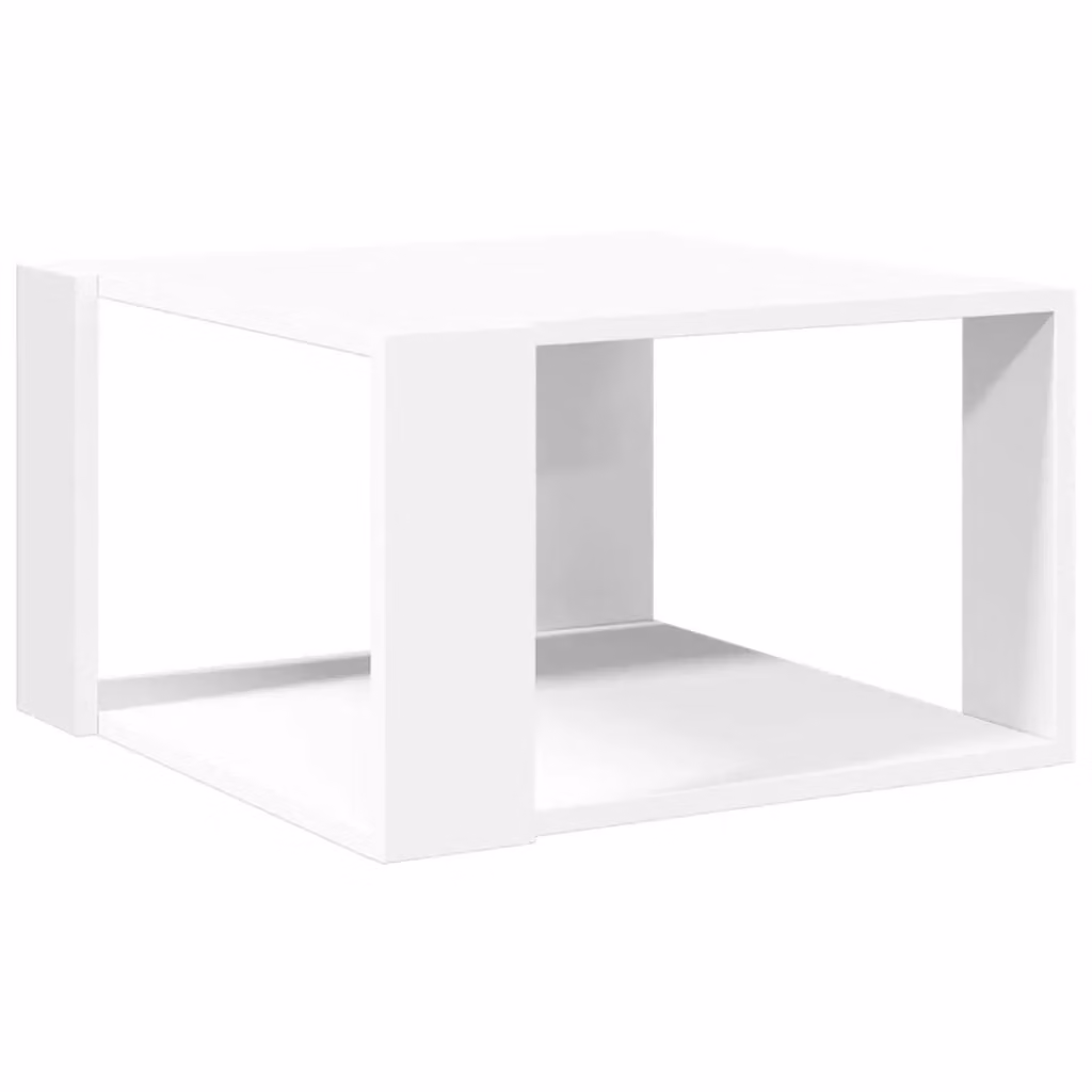 Berkfield Home White Square Coffee Table in Engineered Wood W/D/H: 51.5 x 51.5 x 30 cm – 2