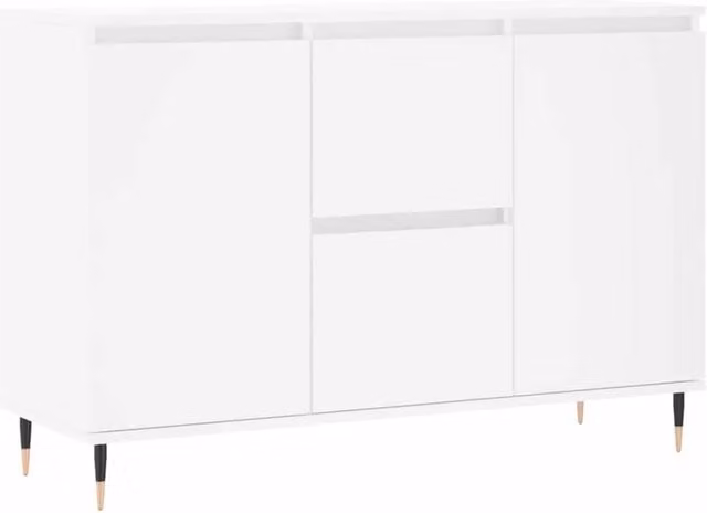Berkfield Home Classic Sideboard in White, W/D/H: 104 x 35 x 70 cm