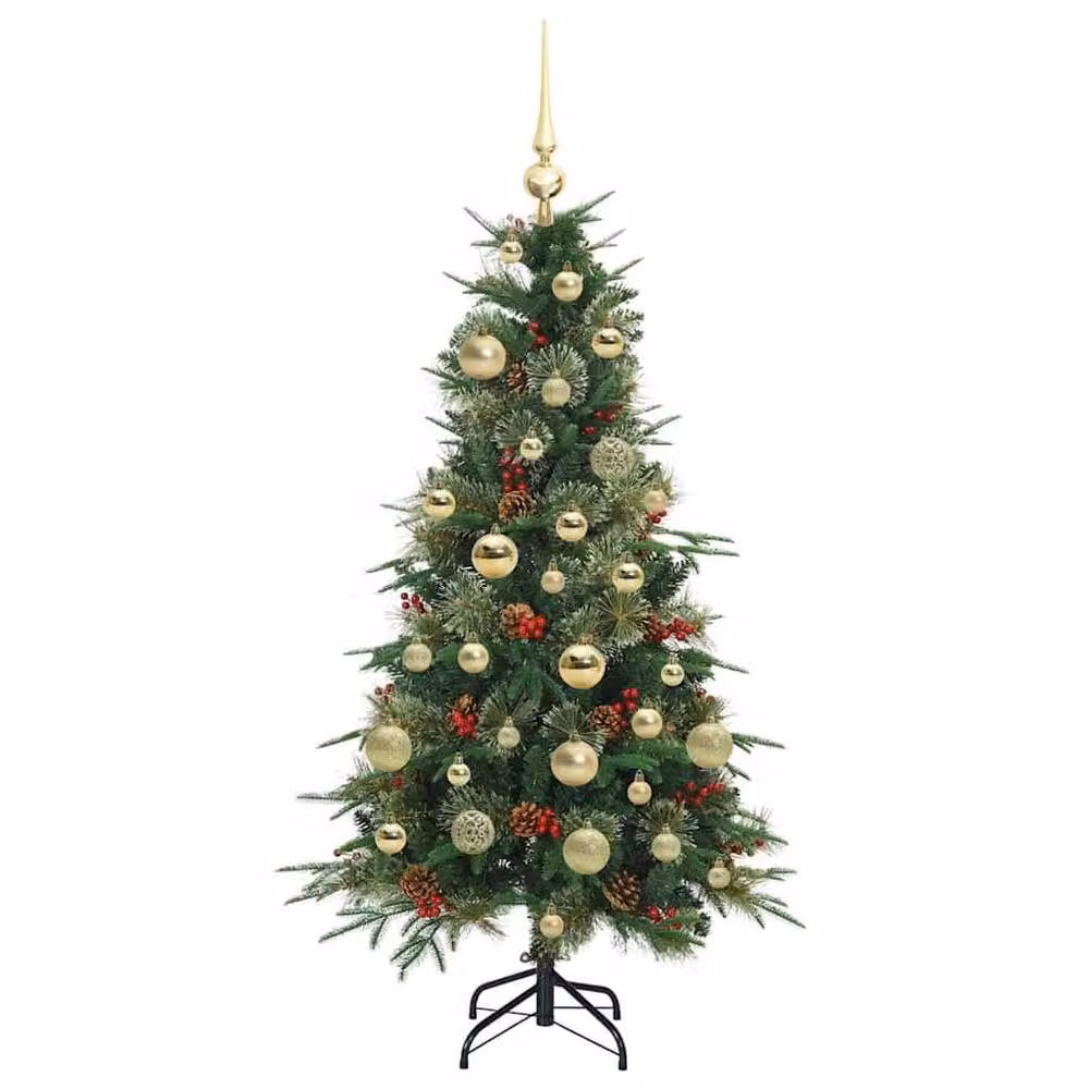 Berkfield Home Elegant Green Artificial Hinged Tabletop Christmas Tree, Height: 120 cm – 3