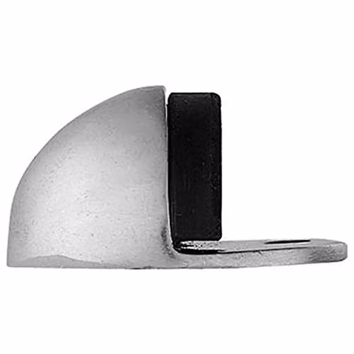 Loops Floor-Mounted Oval Doorstop in Polished Chrome