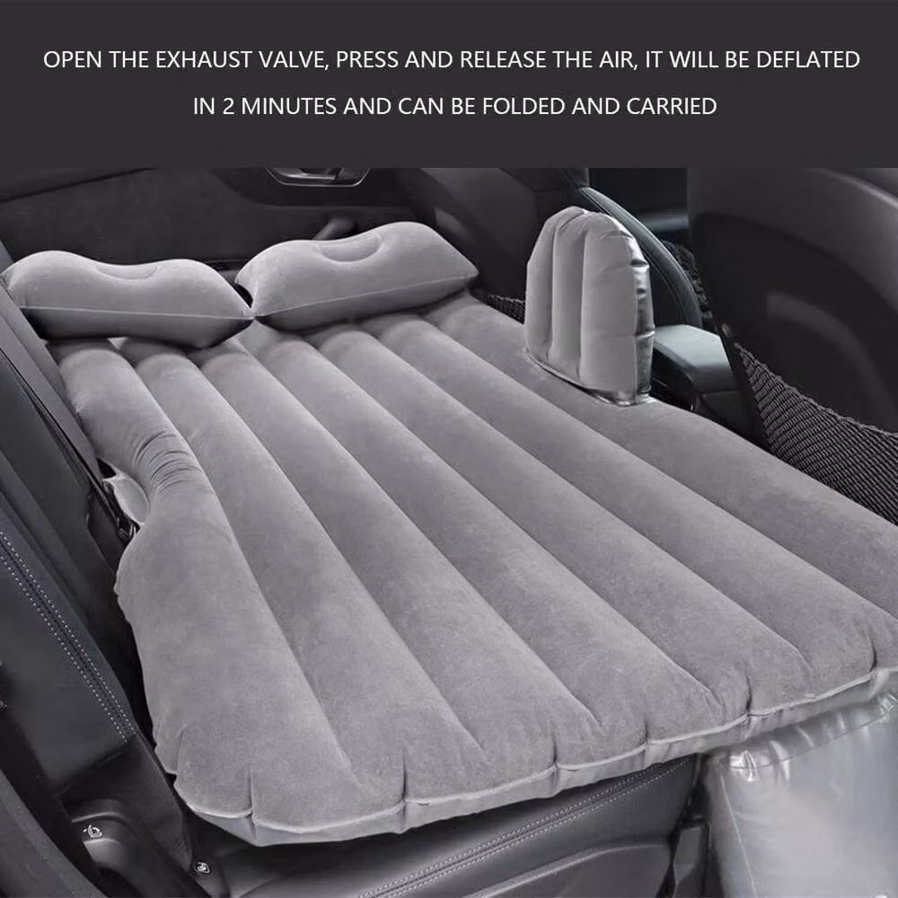 KORVIXA Inflatable Car Rear Seat Air Bed Mattress, Grey – 4