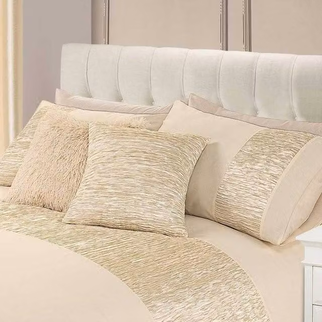 Intimates Freya Duvet Cover and Pillowcase Set in Beige, W/D/H: 140 x 200 cm and 90 x 200 cm