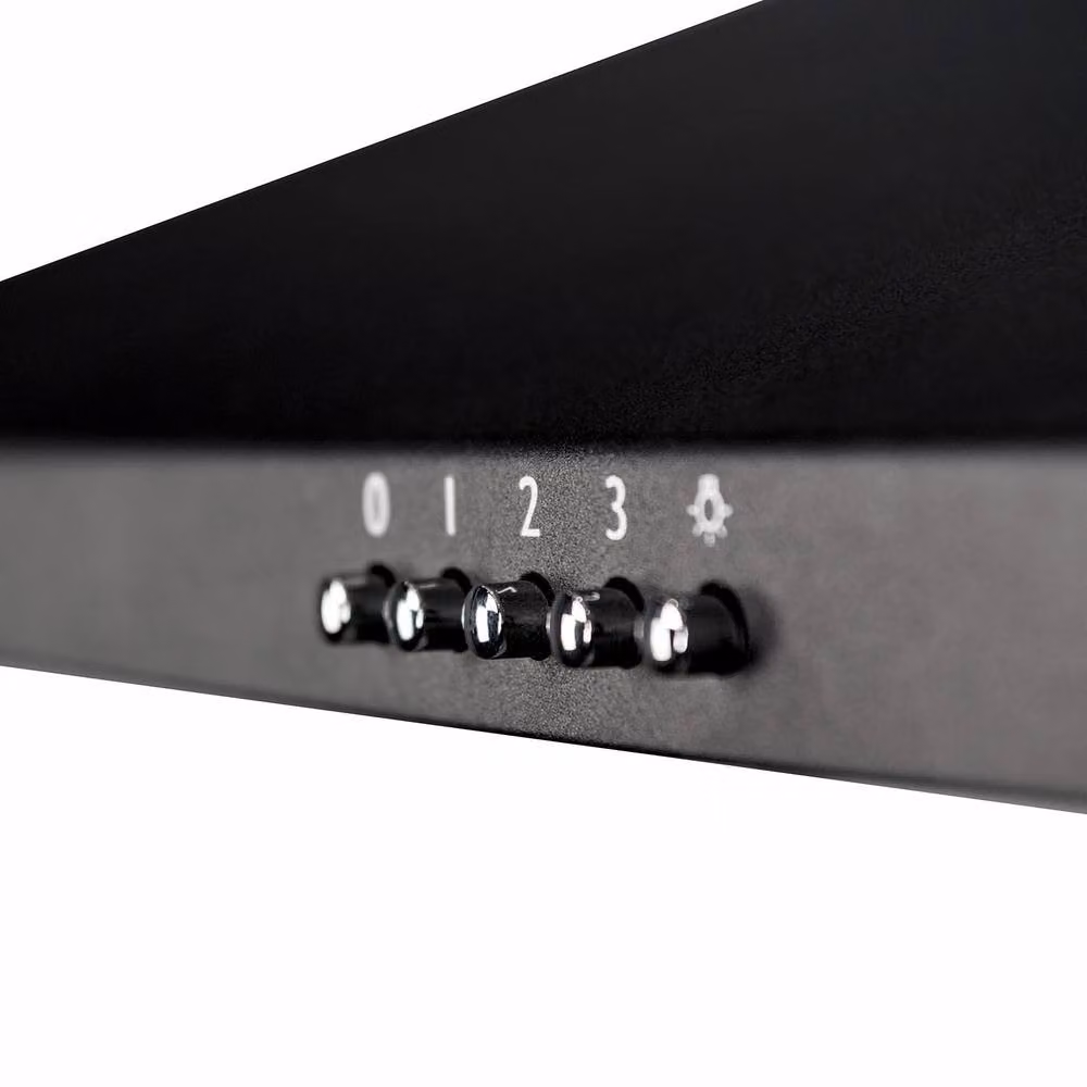 SIA Black Wall Mounted Chimney Cooker Hood with Activated Carbon Filter, W: 90 cm – 6