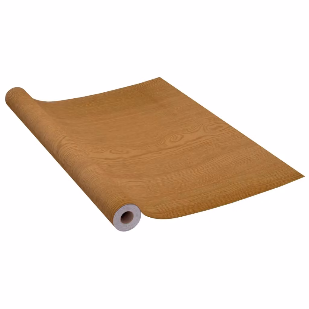 Berkfield Home Self-adhesive PVC Door Films, 2 Pieces, Light Oak Brown, W: 90 cm, H: 210 cm – 3